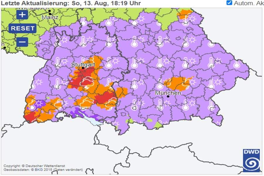 13.08: Προειδοποίηση για έντονα καιρικά φαινόμενα στη Ν.Γερμανία